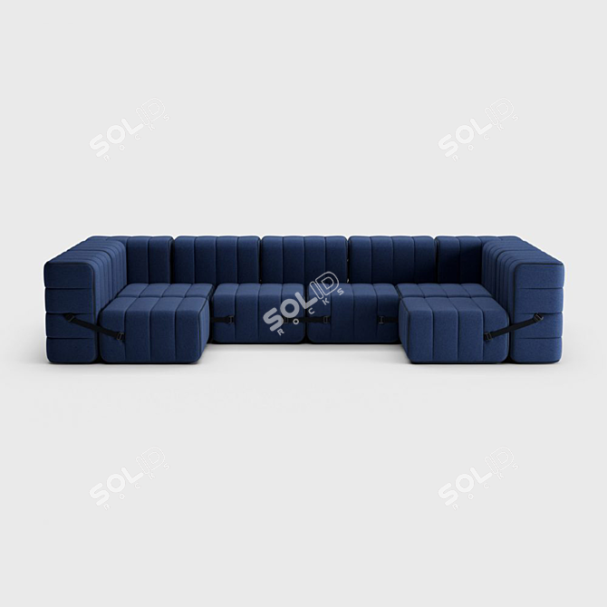 Modular Sofa System Curt 3D model image 4