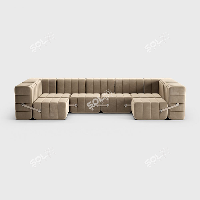 Modular Sofa System Curt 3D model image 5