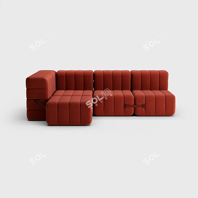 Modular Sofa System Curt: 15 Modules 3D model image 1