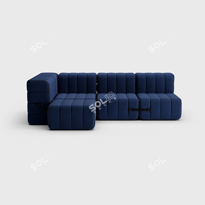 Modular Sofa System Curt: 15 Modules 3D model image 4