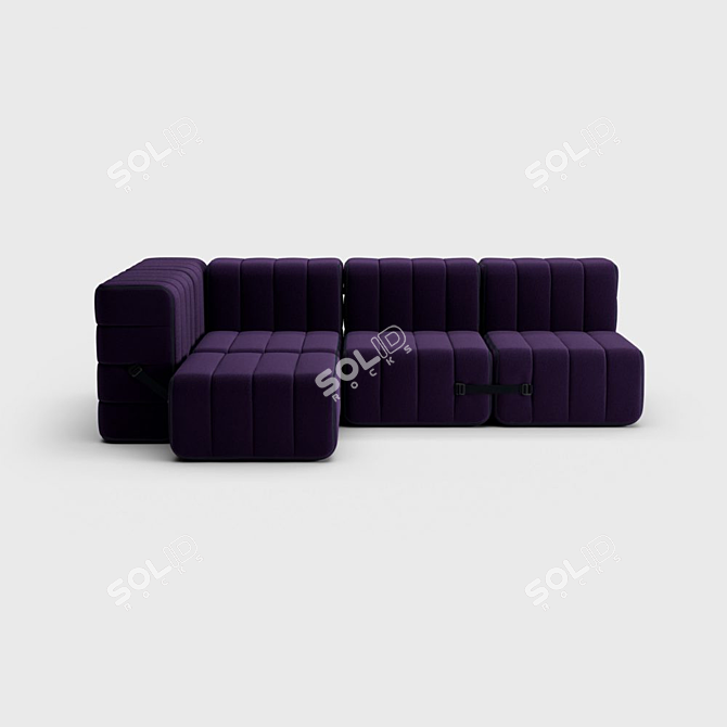 Modular Sofa System Curt: 15 Modules 3D model image 5