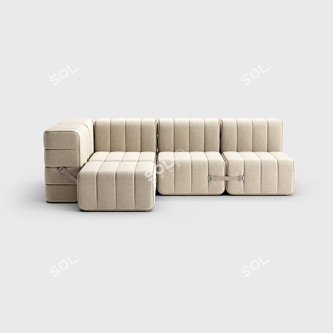 Modular Sofa System Curt: 15 Modules 3D model image 6