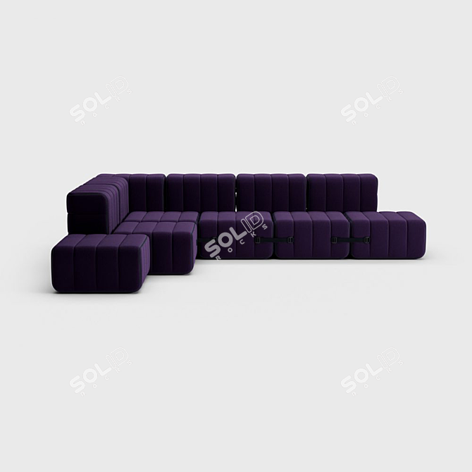 Modular Sofa System Curt - 12 Modules 3D model image 1