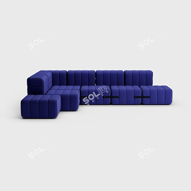 Modular Sofa System Curt - 12 Modules 3D model image 2