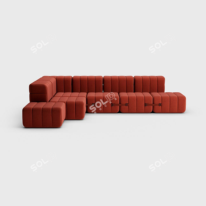 Modular Sofa System Curt - 12 Modules 3D model image 5