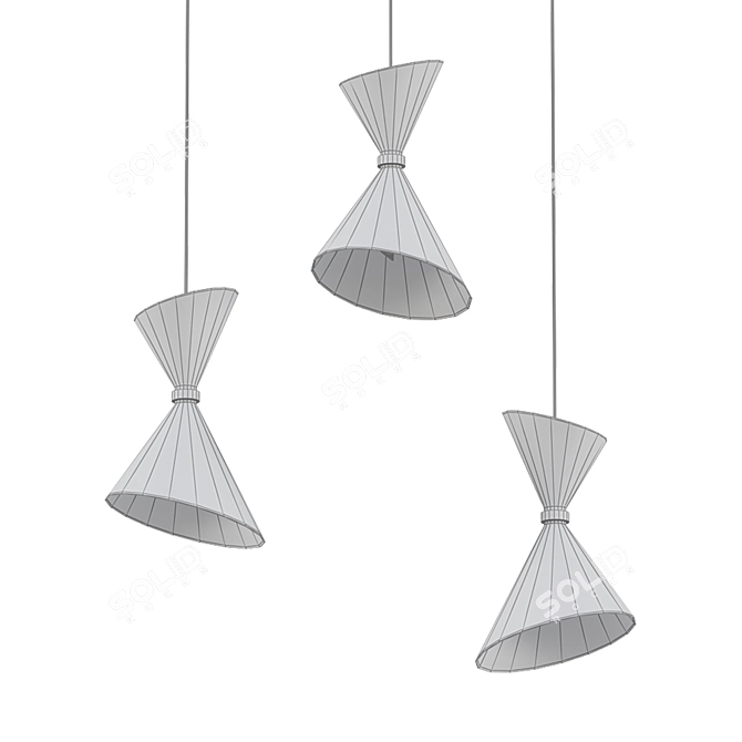 Bronze Dwell Cone Pendant 3D model image 2