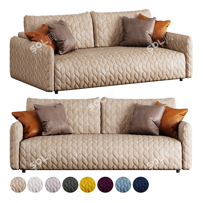 Stylish Moon 162 Sofa: Comfortable and Trendy 3D model image 1