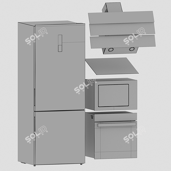 Maunfeld Kitchen Appliance Set 3D model image 7