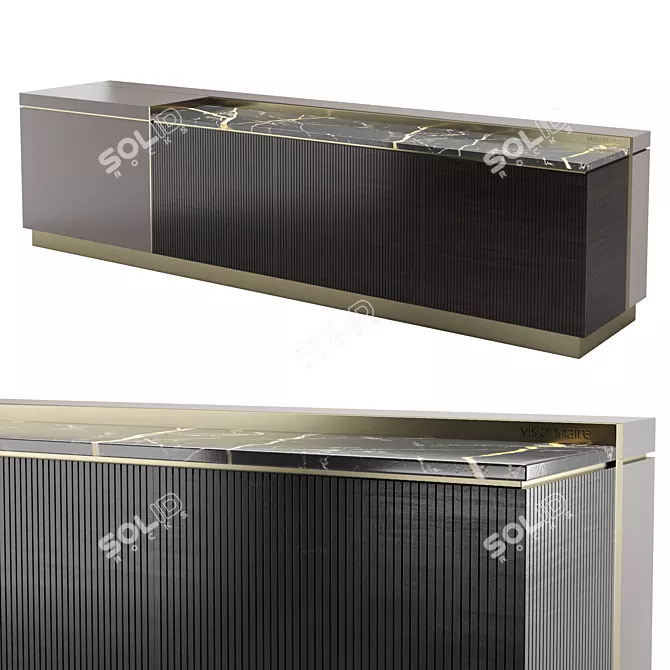 Barbican Visionnaire: Luxurious Low Cabinet 3D model image 1