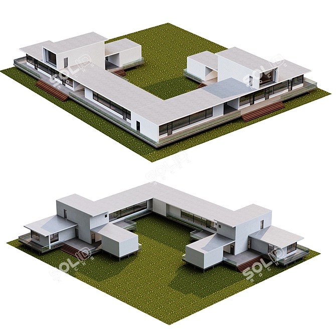 101 Residential Building | Detailed Single-Story Design 3D model image 3