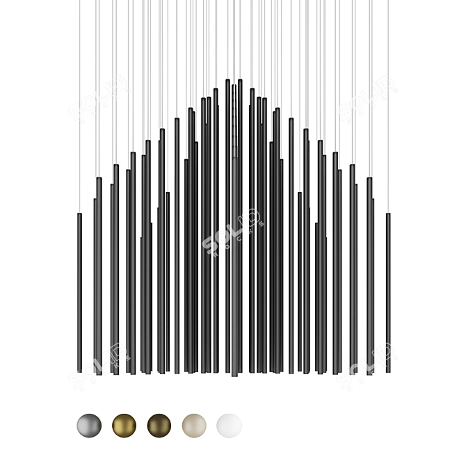 SnowFlake Laser Pendant Light 3D model image 1