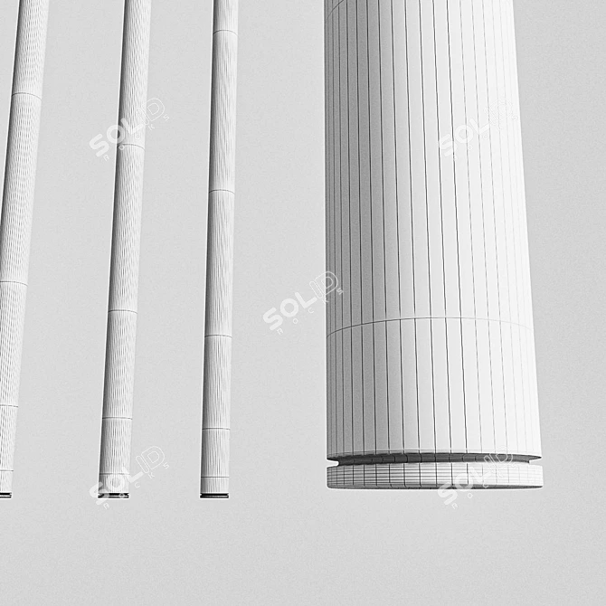 SnowFlake Laser Pendant Light 3D model image 7