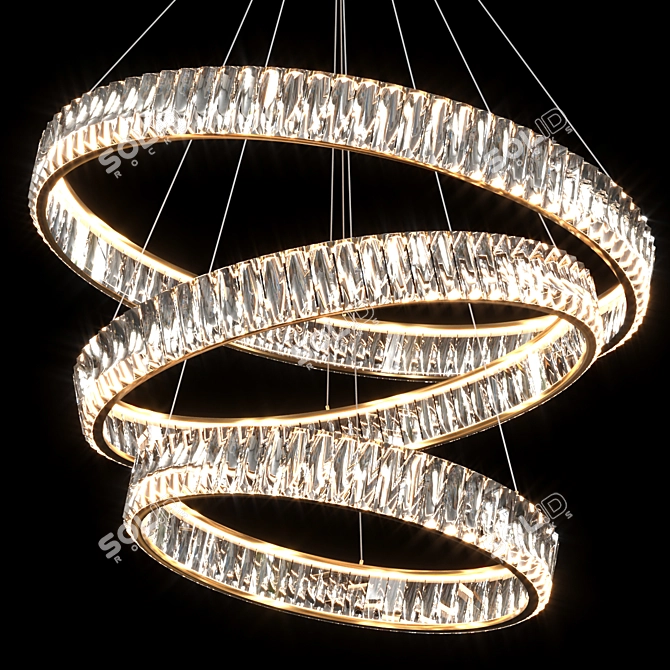 Exquisite Chandelier B265: Elegant Lighting Solution 3D model image 1