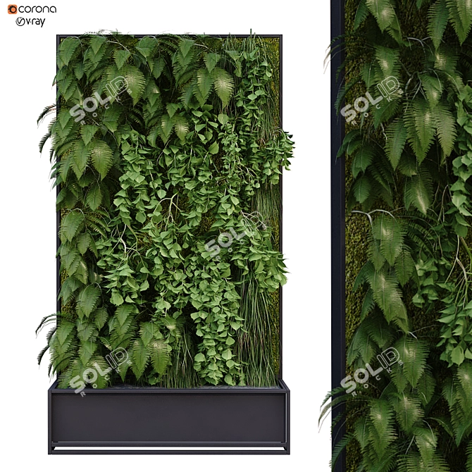 Lush Greenwall Set 173 3D model image 1