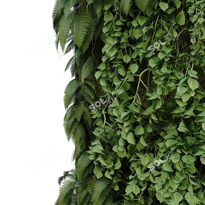 Lush Greenwall Set 173 3D model image 2