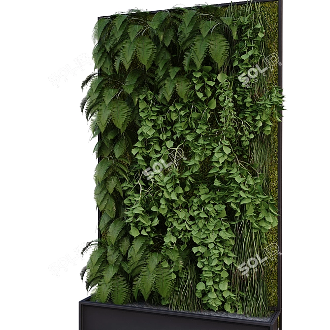 Lush Greenwall Set 173 3D model image 4