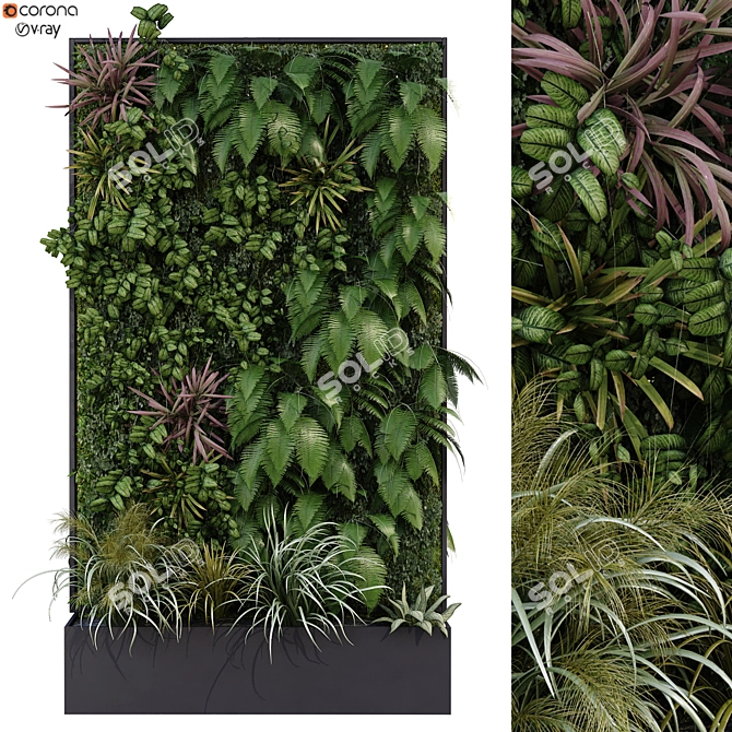 Versatile Greenwall Set 174 3D model image 1