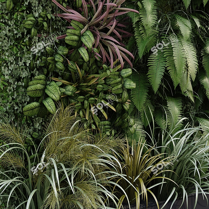 Versatile Greenwall Set 174 3D model image 5