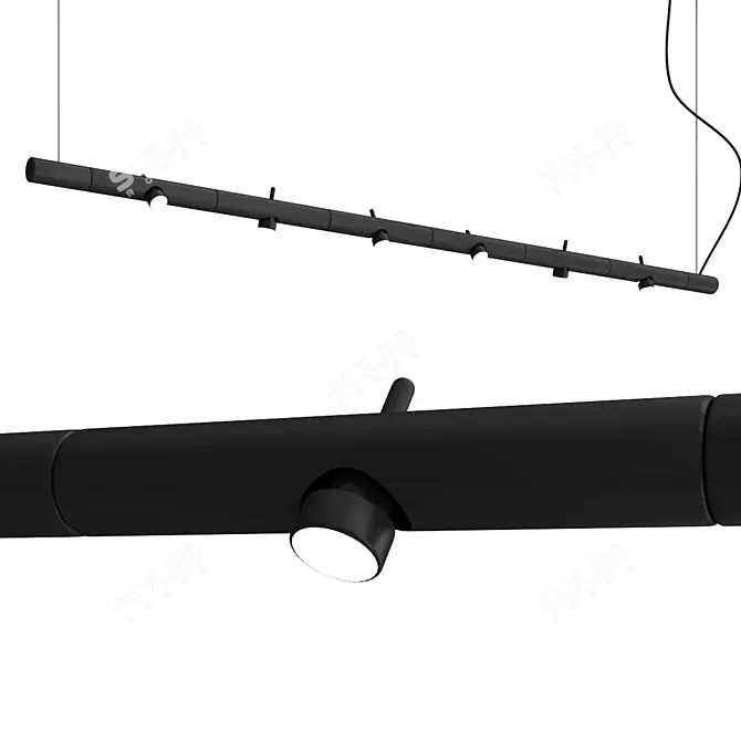 Elegant Colibri Pendant Light 3D model image 1