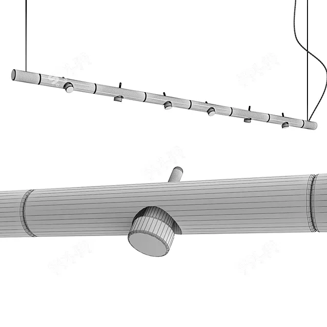 Elegant Colibri Pendant Light 3D model image 2