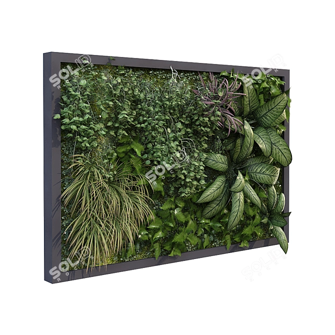 Lush Greenwall Set 175 - Stylish and Sustainable 3D model image 6