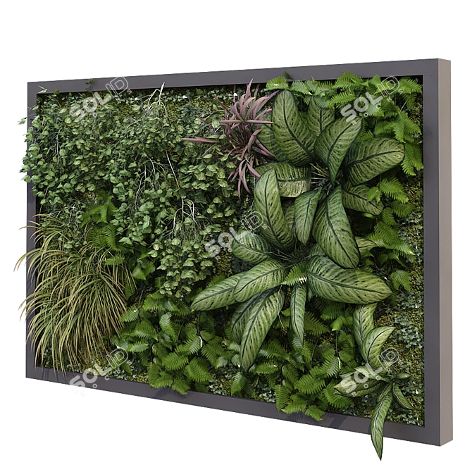 Lush Greenwall Set 175 - Stylish and Sustainable 3D model image 1