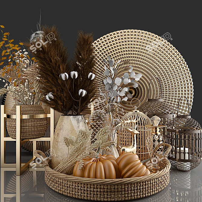 Modern Decorative Set 005 3D model image 1