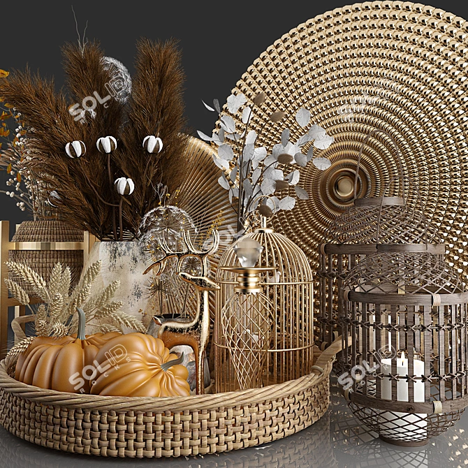 Modern Decorative Set 005 3D model image 2