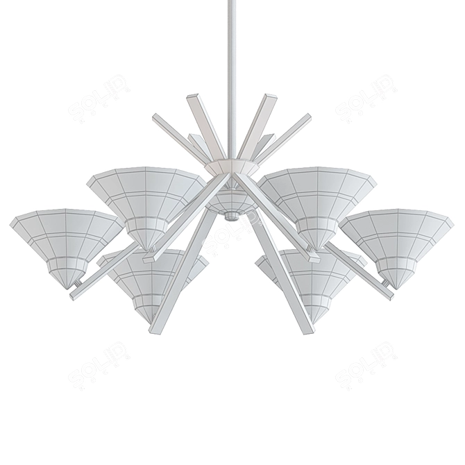 Refraction 6-Light Chandelier 3D model image 2