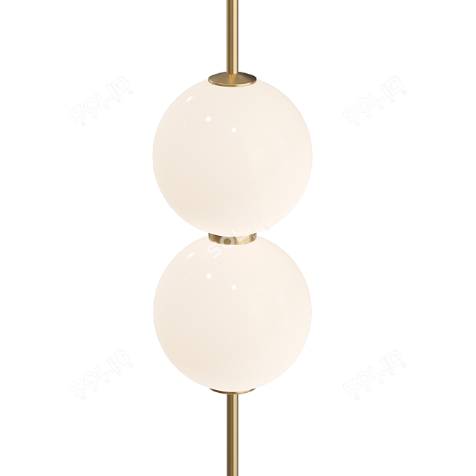 Elegant Glass Pendant Lamp 3D model image 4