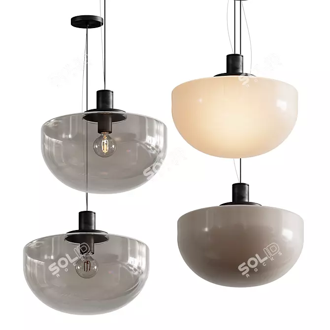 Elegant Bank Pendant Lamp 3D model image 3