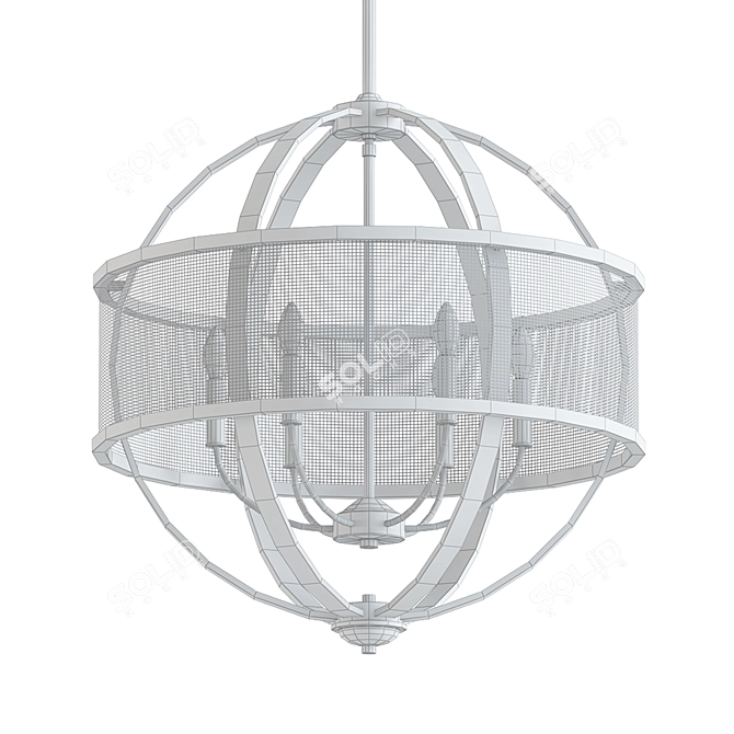 Golden Colson Chandelier: Elegant Lighting Solution 3D model image 2