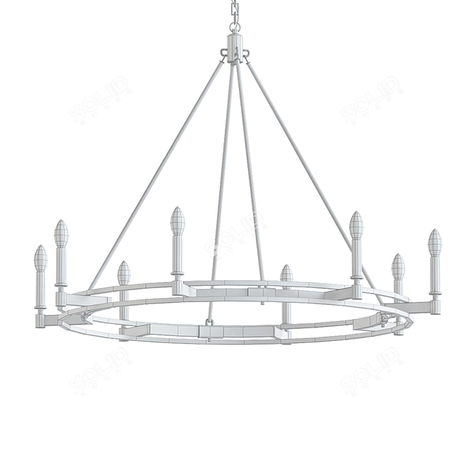 Elegant Talia 8-Light Chandelier 3D model image 2