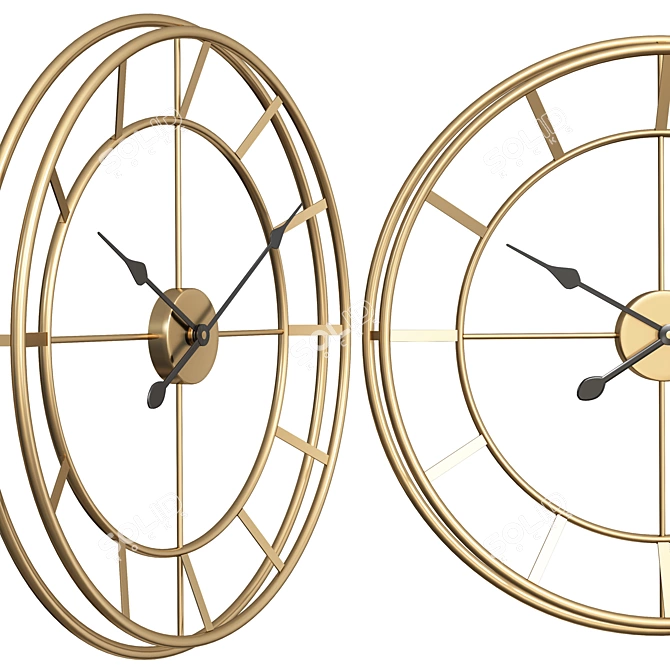 Timeless Elegance: Stylish Clock Collection 3D model image 4