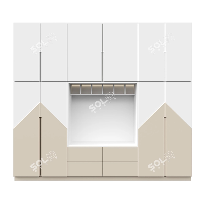 Efficient Vertical Storage Solution 3D model image 1