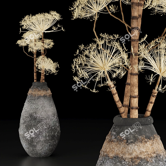 Title: Botanical Elegance: Bouquet of Berenklauw 3D model image 1