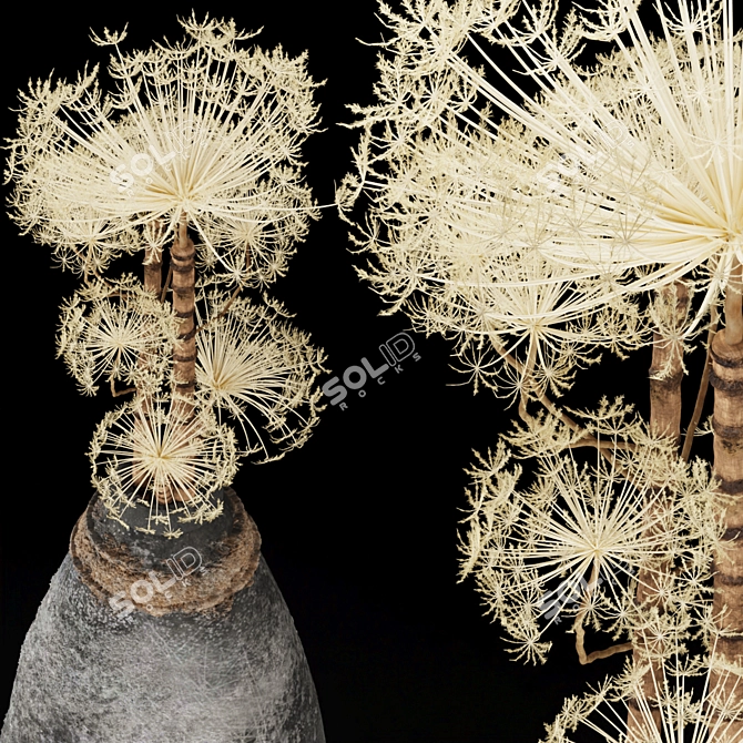 Title: Botanical Elegance: Bouquet of Berenklauw 3D model image 4