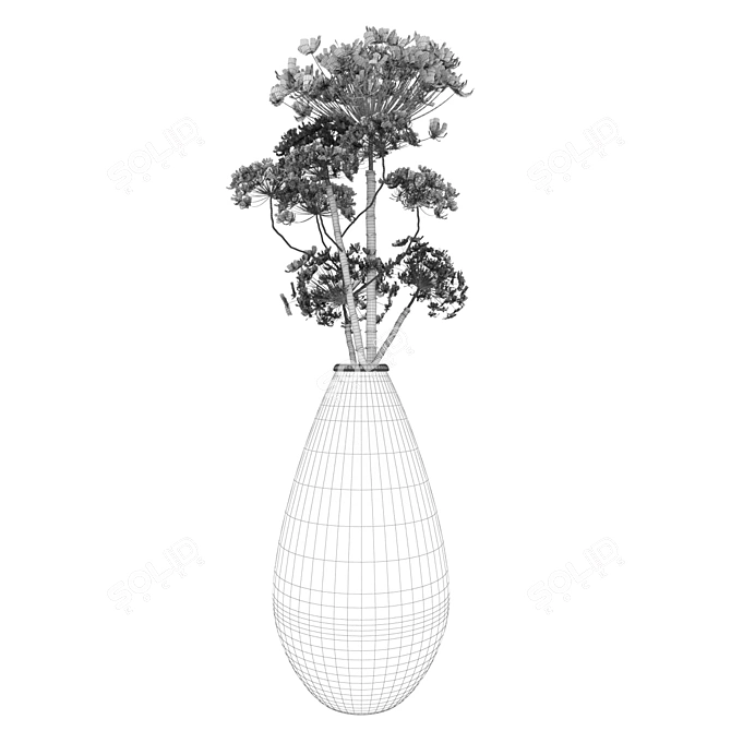Title: Botanical Elegance: Bouquet of Berenklauw 3D model image 6