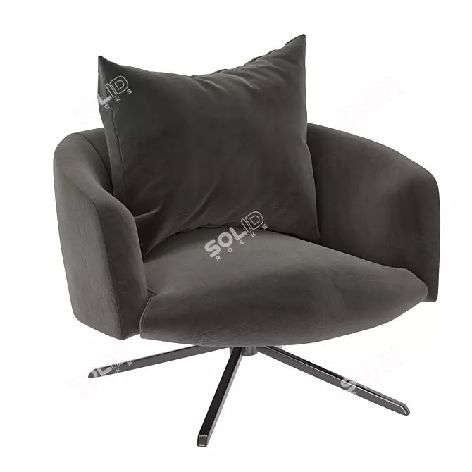 Sleek Livre Armchair: Contemporary Elegance 3D model image 1