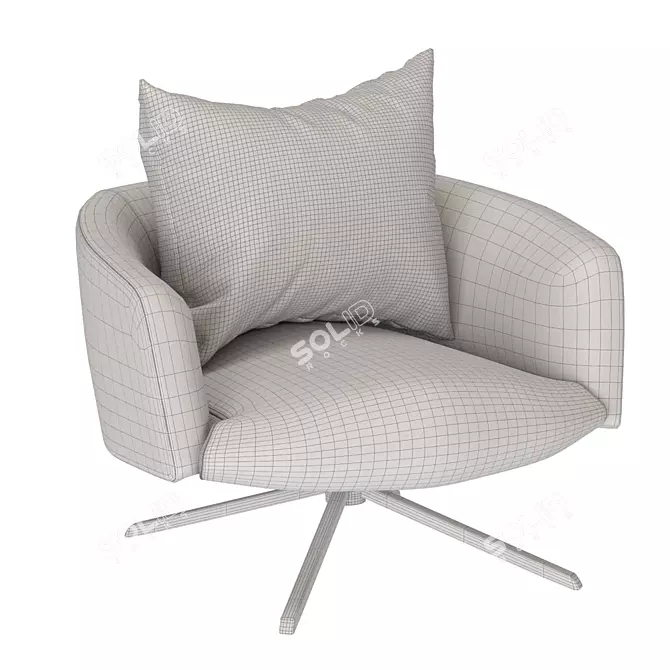 Sleek Livre Armchair: Contemporary Elegance 3D model image 2