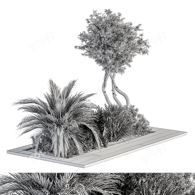 Evergreen Oasis - Outdoor Garden Set 3D model image 5