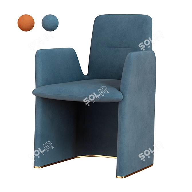 Elegant Poliform Guest Armchair 3D model image 1