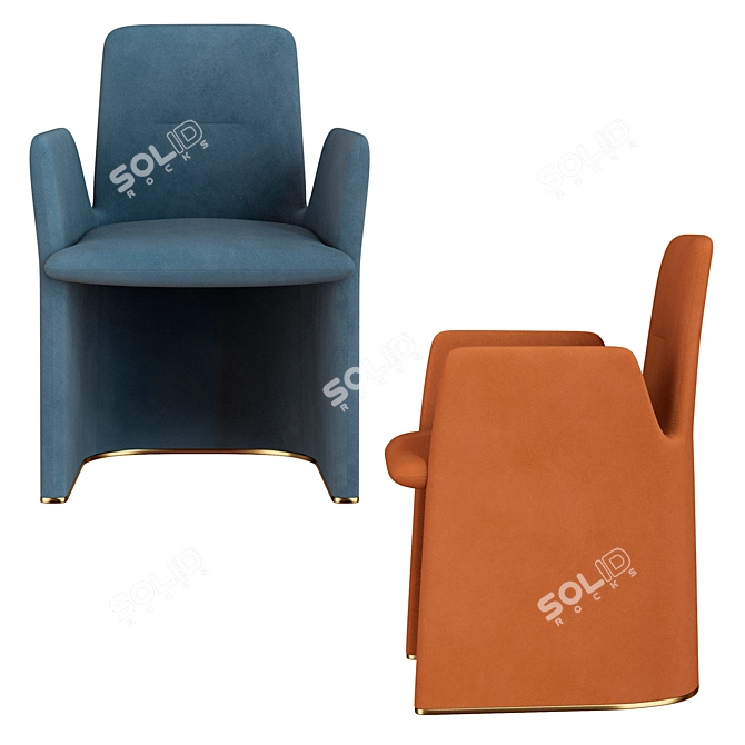 Elegant Poliform Guest Armchair 3D model image 3