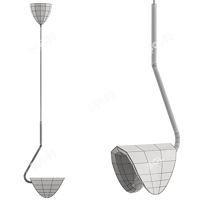 Modern Metal Pendant Lamp "Veska 3D model image 2