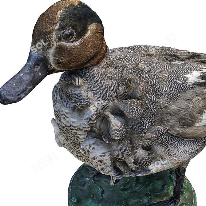 Elegant Duck Sculpture - High Detail 3D Model 3D model image 5