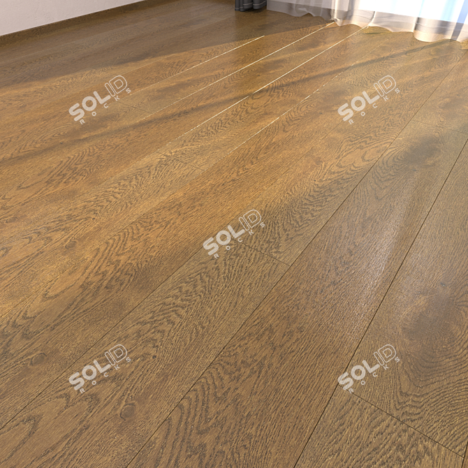 HD Textured Parquet Floor 3D model image 1