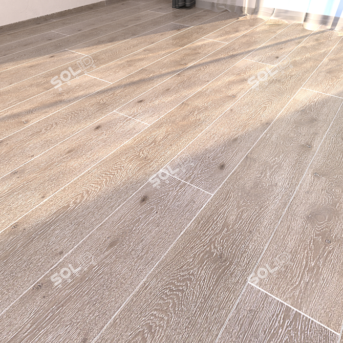 Vintage Parquet Floor: HD Textured, CORA Collection 3D model image 1