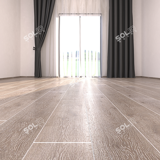 Vintage Parquet Floor: HD Textured, CORA Collection 3D model image 2