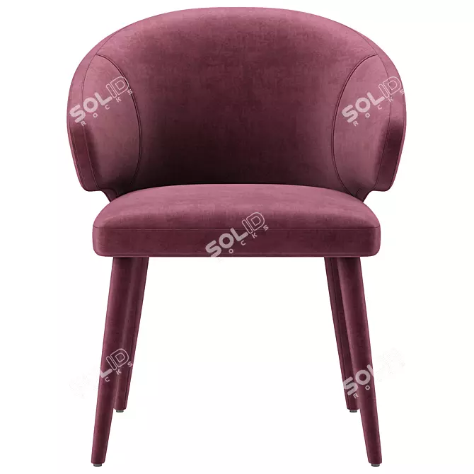 Elegant Cardinale Dining Chair: High-Quality, Textured, and Versatile 3D model image 2