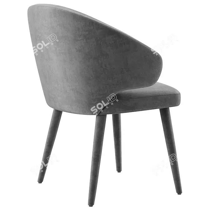 Elegant Cardinale Dining Chair: High-Quality, Textured, and Versatile 3D model image 5